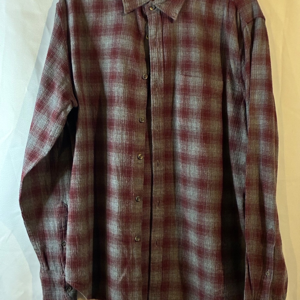 J Crew men’s flannel shirt large red/grey - Picture 5 of 5